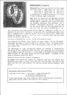 Rollei Lenses - misc manual. Camera Instructions.